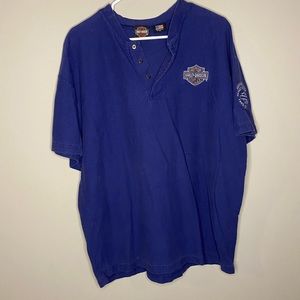 harley davidson button up polo